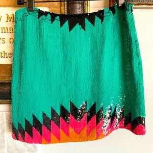Mini Sequenced Skirt with a Southwestern Flare🔥